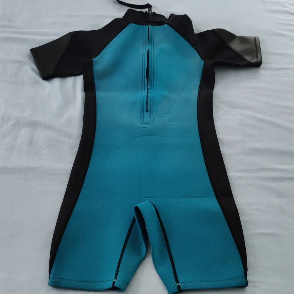 Vintage Hobie Stearns EFS Shorty Wetsuit Juniors. Teal Black Surf Swim Retro 90s